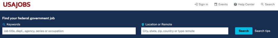 USAJobs Search Bar