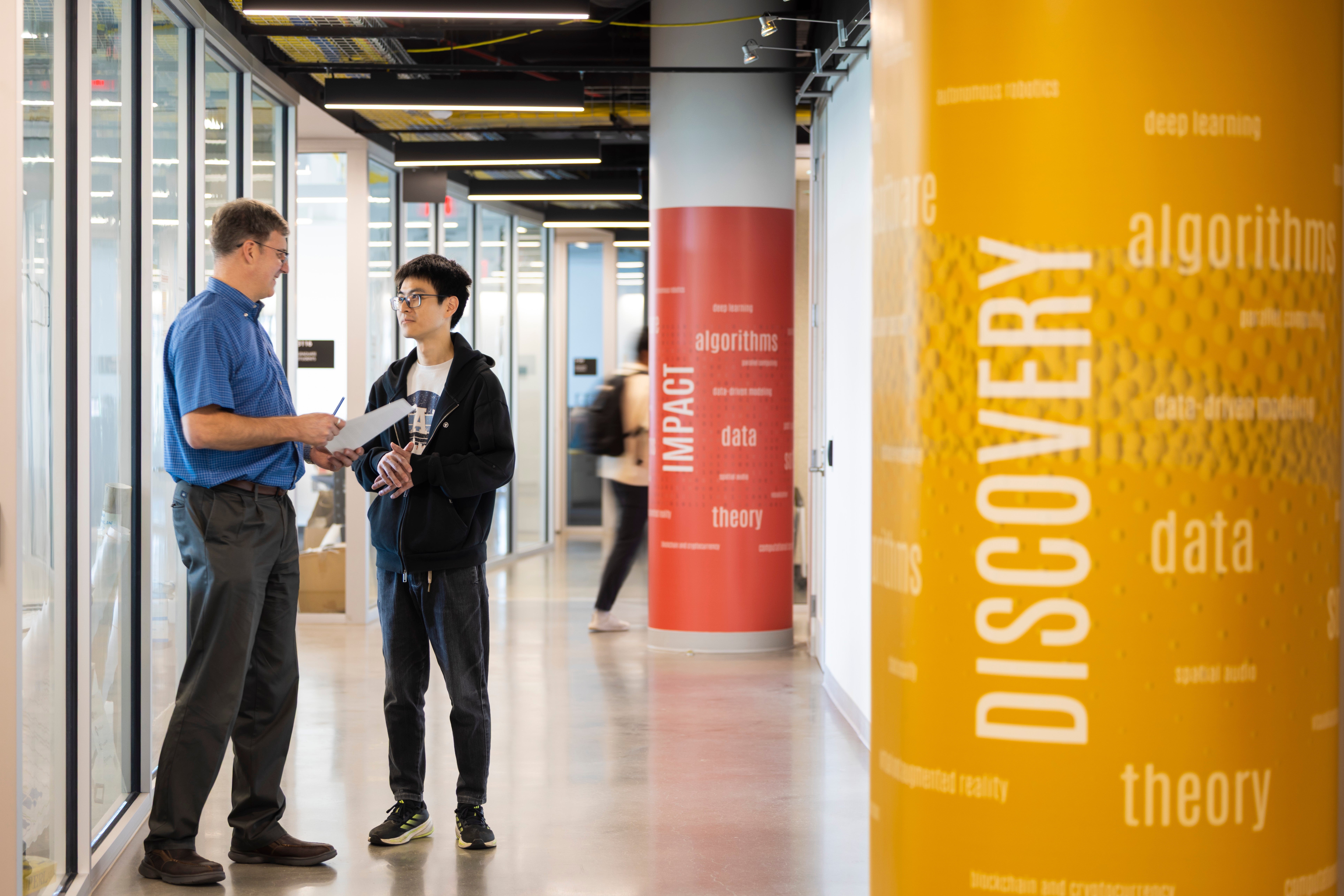 Professor with Student - Iribe Building