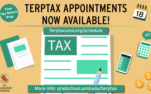 Banner promoting TerpTax