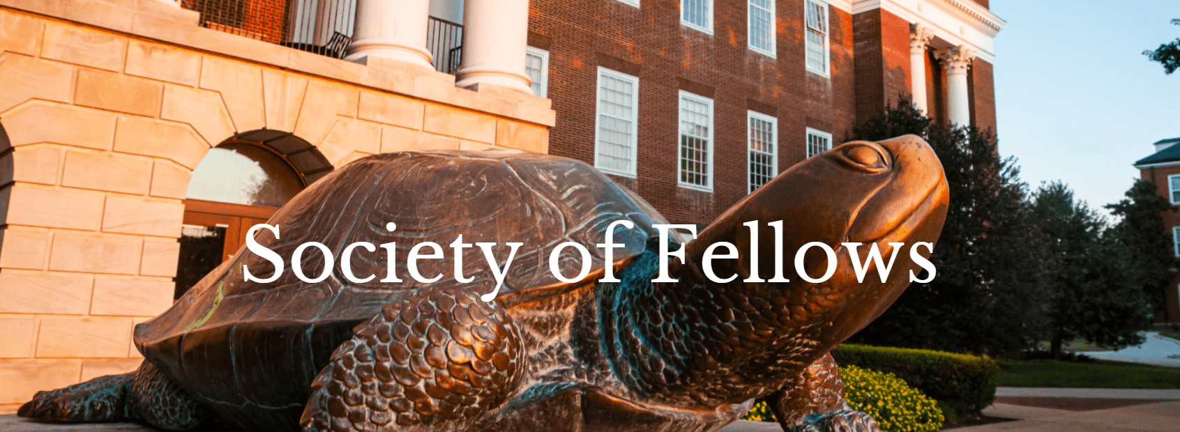 Society of Fellows with Testudo statue