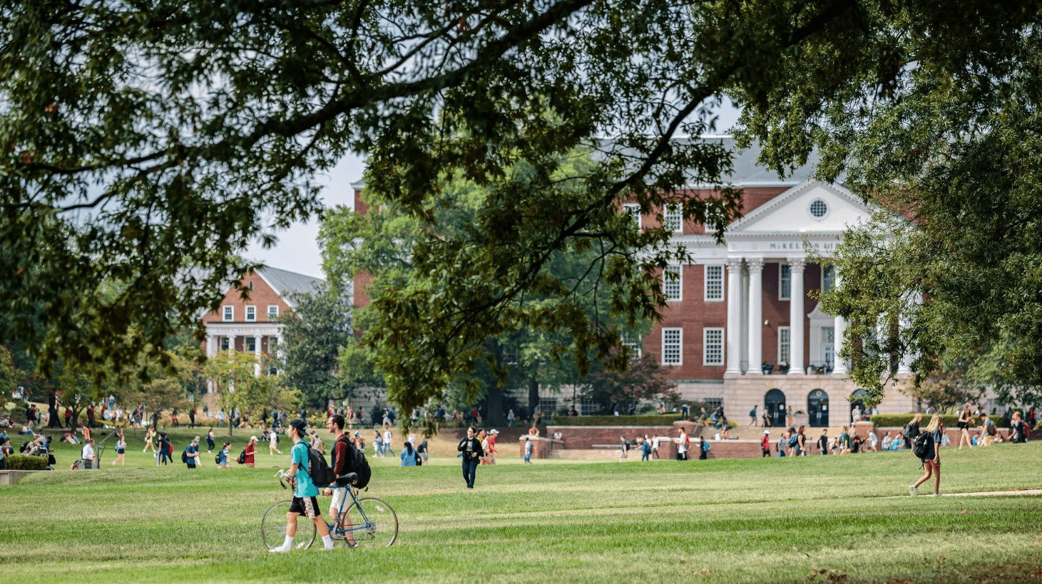 Students on McKeldin Mall