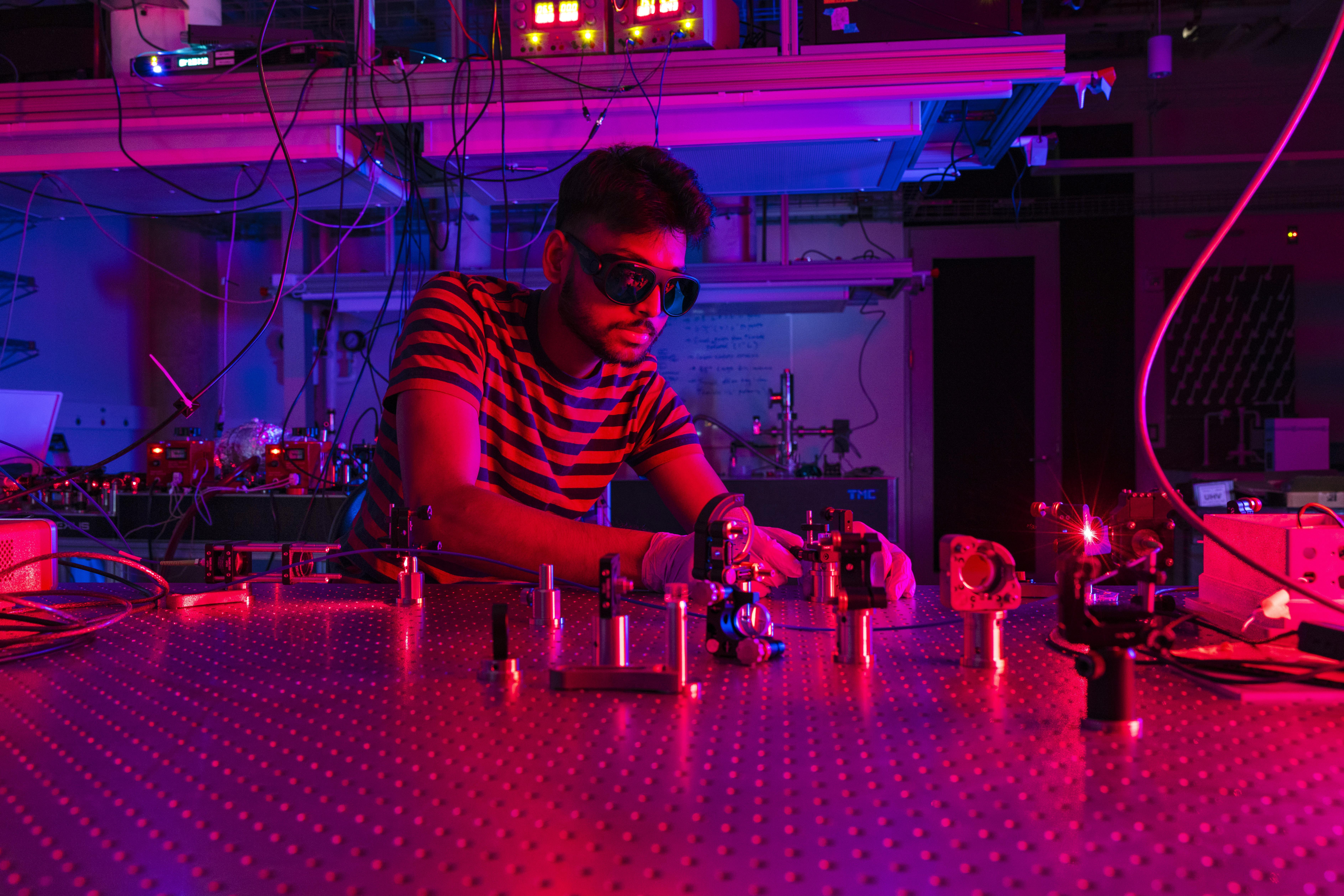 Student working in lab