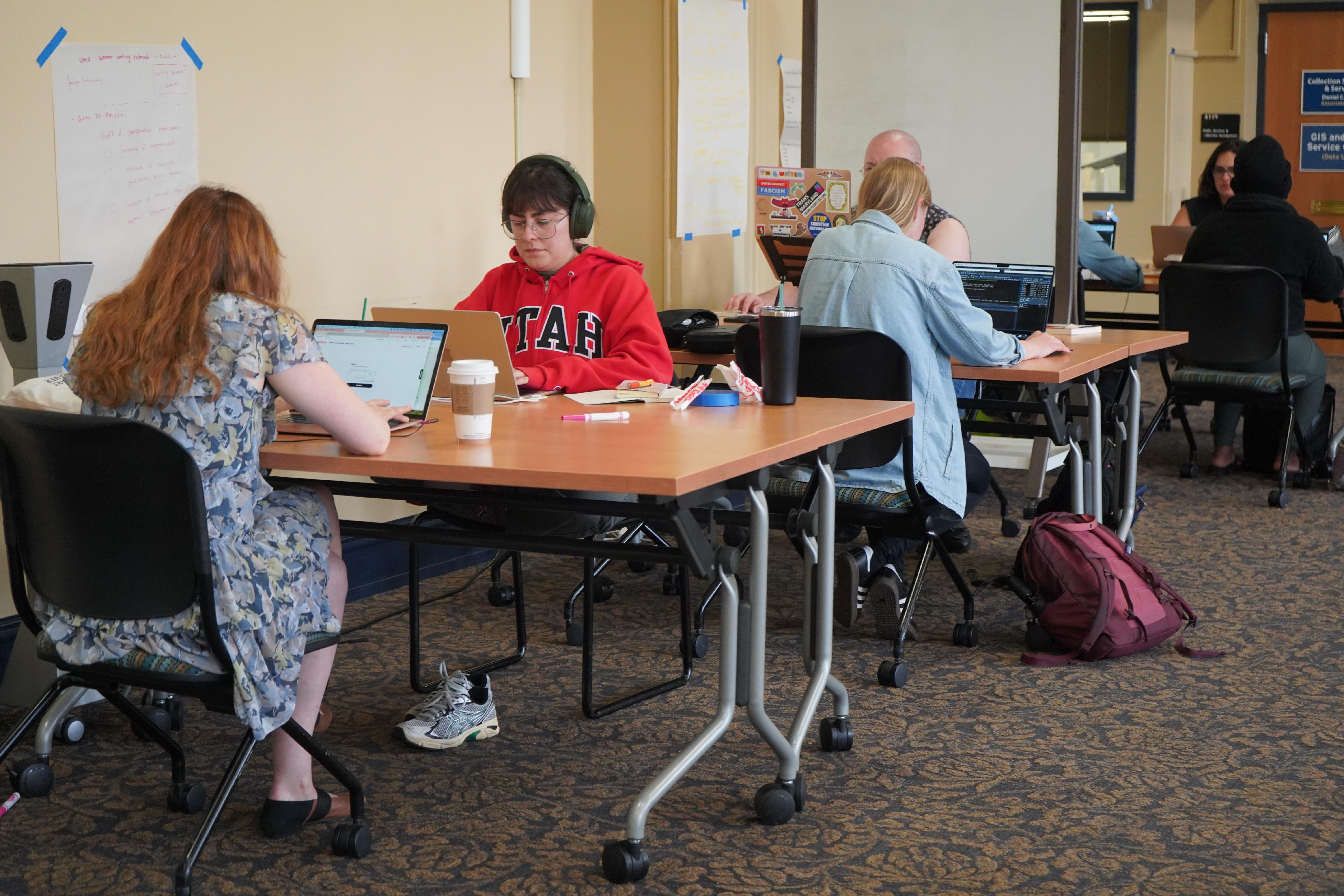 Graduate Students at Writing Retreat