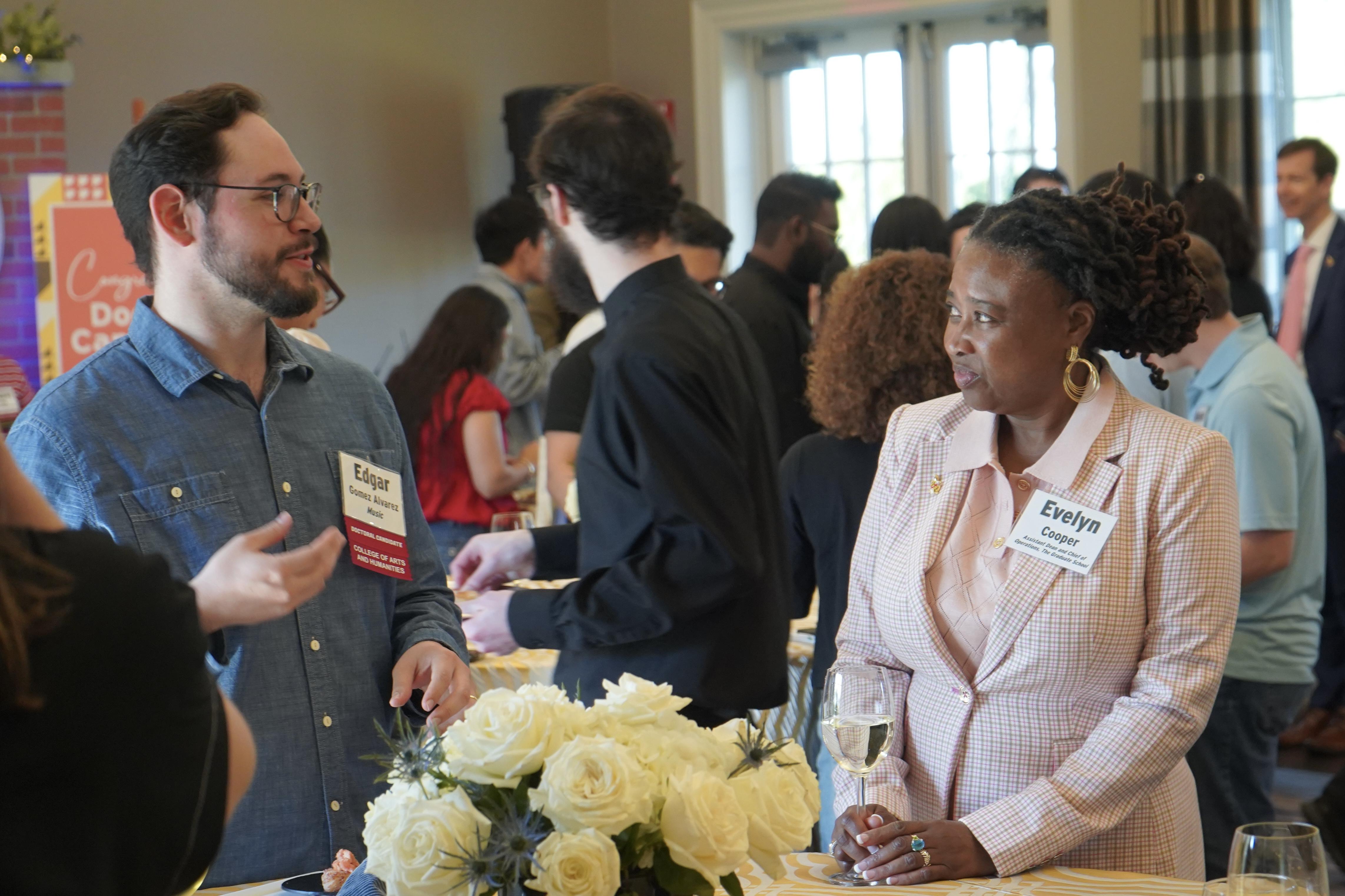 Doctoral Candidate and Dr. Evelyn Cooper at a celebration